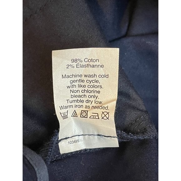 J. Crew Womens Chino Pants Frankie Stretch Slim Fit Mid Rise Navy Blue Size 6 - Picture 13 of 14